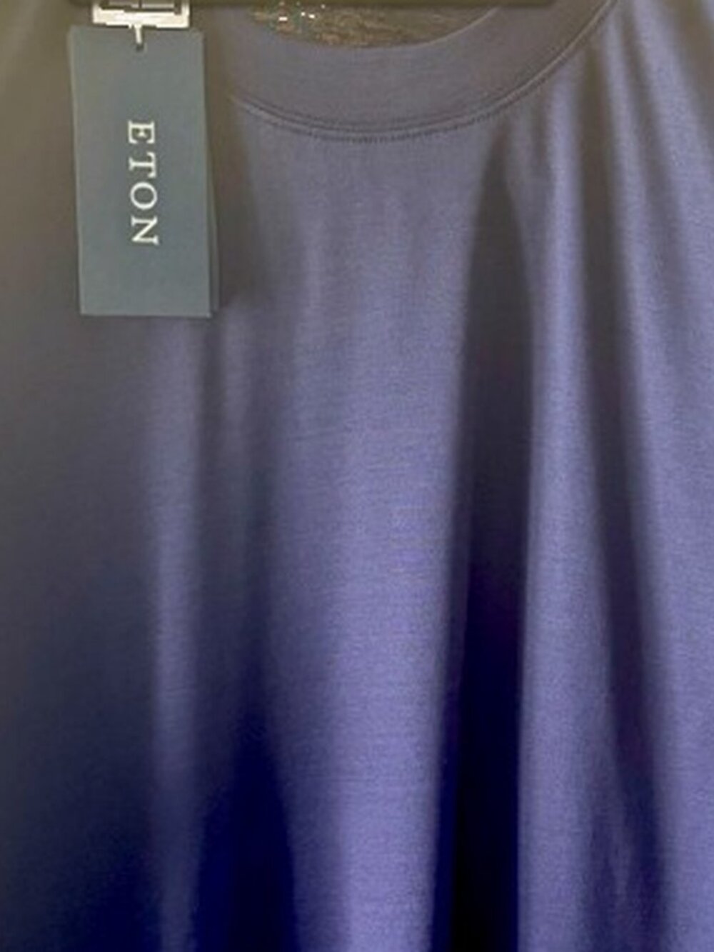 Like New Eton Slim Fit Deep Navy Filo di Scozia Tee M